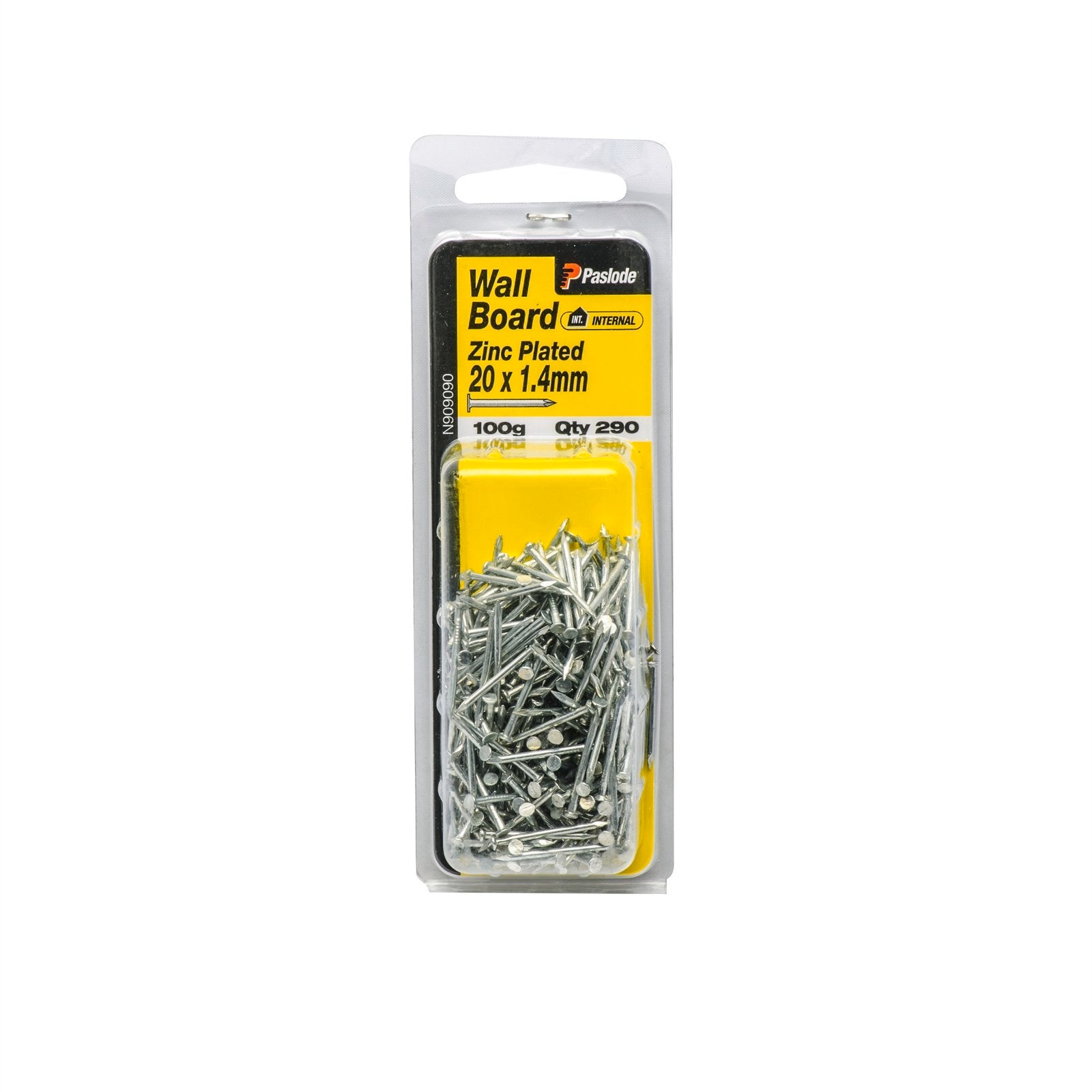 Paslode 20 x 1.4mm 100g Zinc Plated Wallboard Nails - 290 Pack - Image 1 of 1