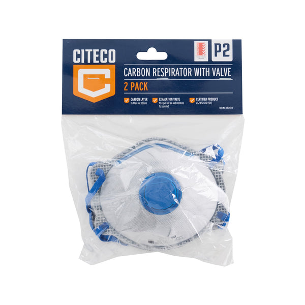 Citeco P2 Carbon Valved Respirator - 2 Pack