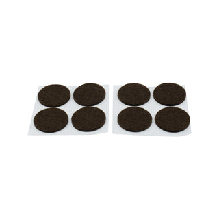 Surface Gard 25mm Brown Round Felt Floor Protection - 8 Pack