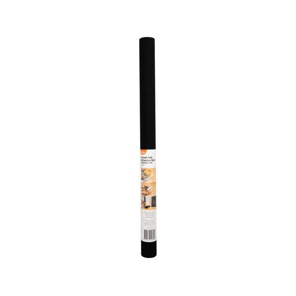 Taskmaster 450mm x 1m Black Velvet Felt Adhesive Roll
