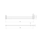 Phoenix 900mm Chrome Reva Double Towel Rail - Chrome - Image 3 of 5