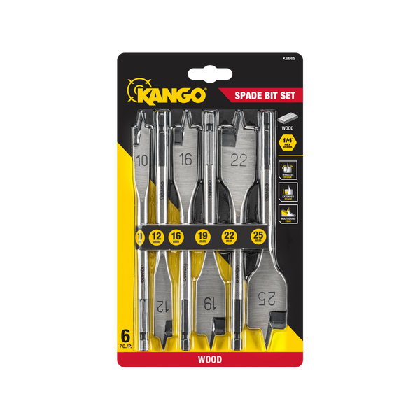 Kango 6 Piece Spade Bit Set