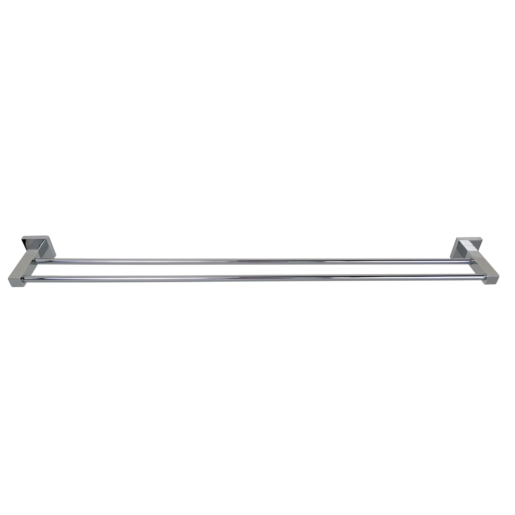 Barelli Piazza 600mm Chrome Double Towel Rail - 600mm - Image 1 of 3