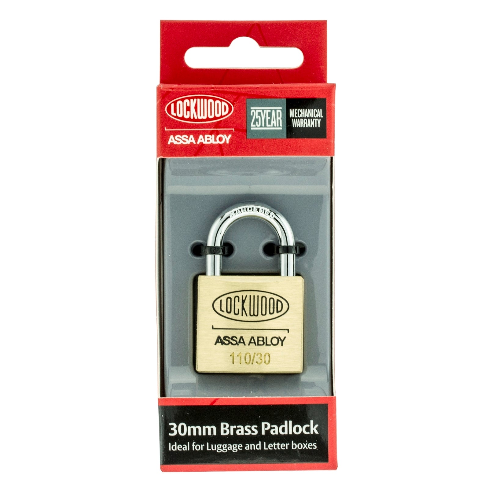 Lockwood 30mm Solid Brass 110 Series Padlock - Image 2 of 4