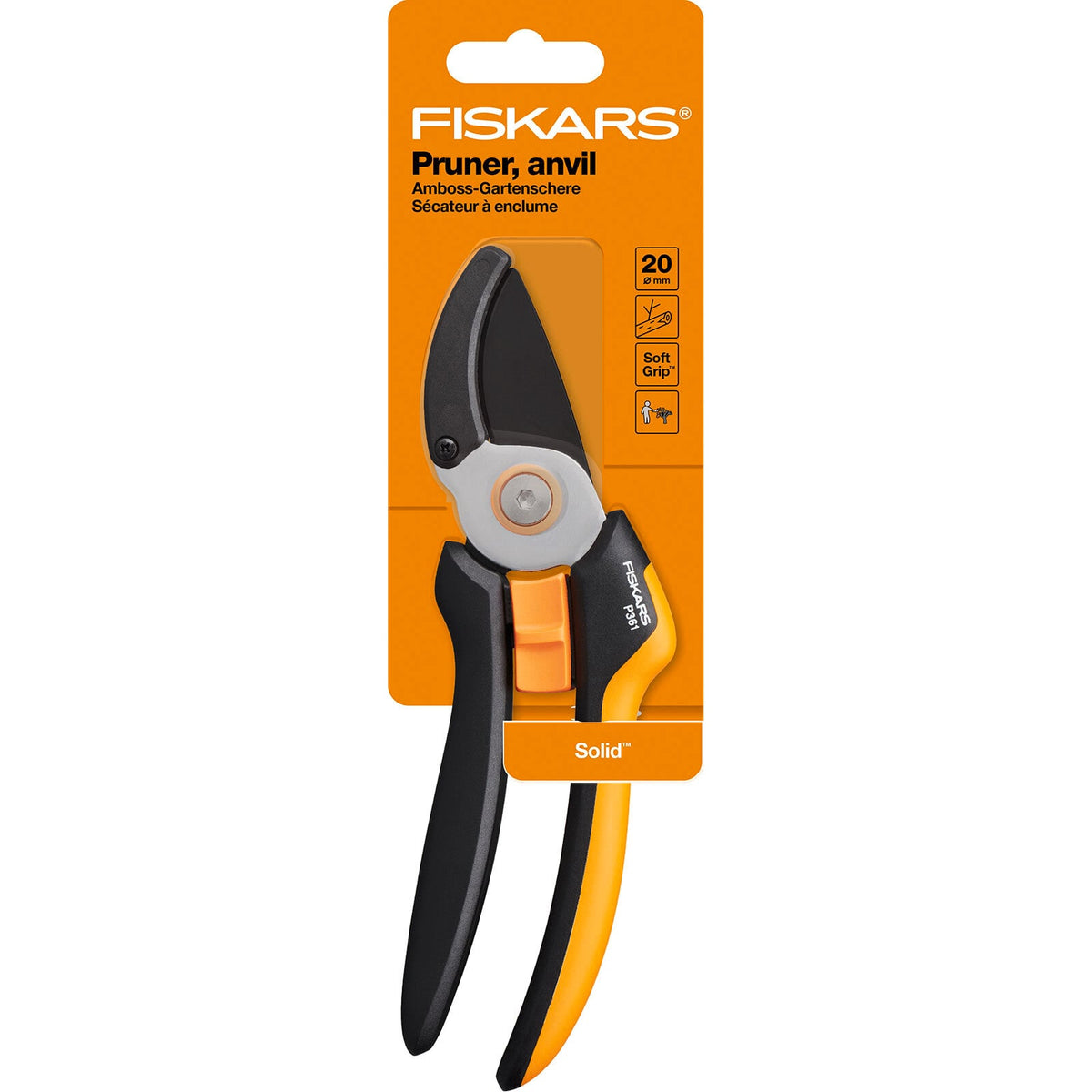 Fiskars 20mm Solid Anvil Pruner - Image 2 of 3