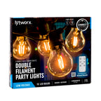 Lytworx 10 Warm White Connectable Double Filament LED Party Lights - Image 1 of 2