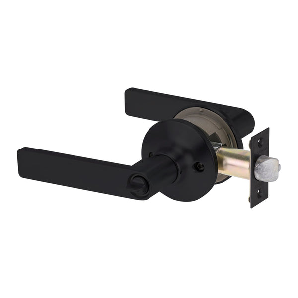 Lockwood Matt Black Symmetry Element Entrance Leverset
