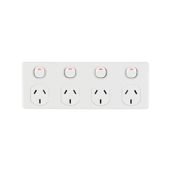 DETA Four Outlet Power Point - White