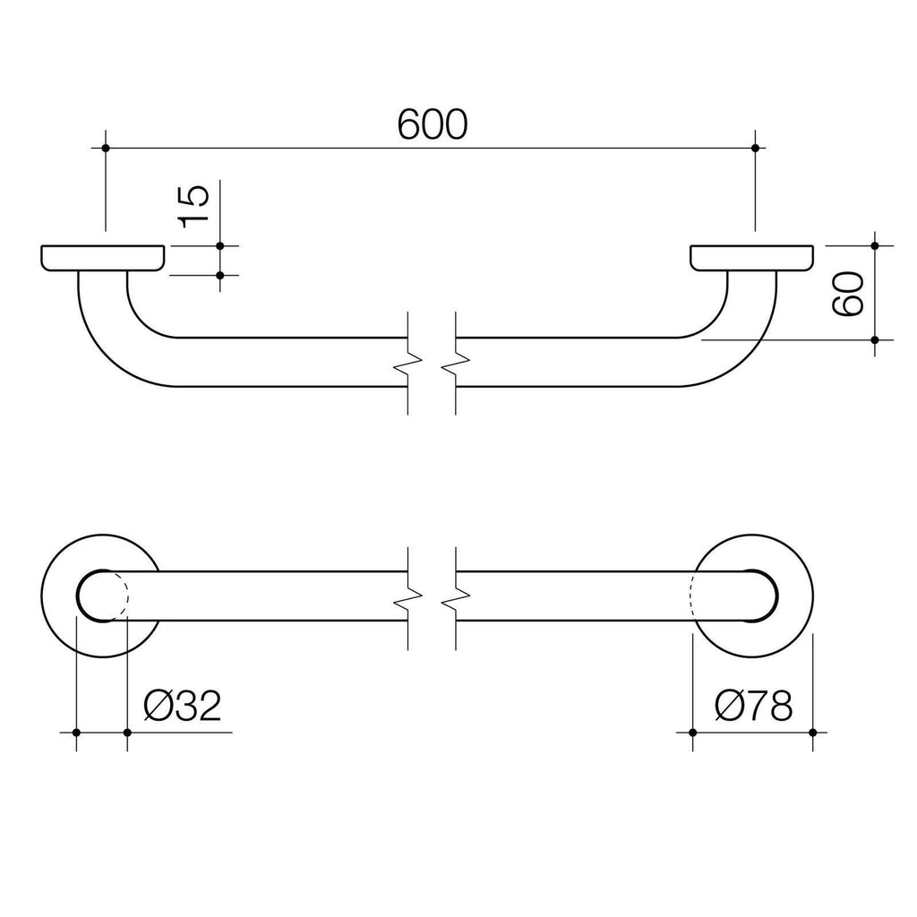 Caroma 600mm White Home Collection Grab Rail - Image 2 of 2