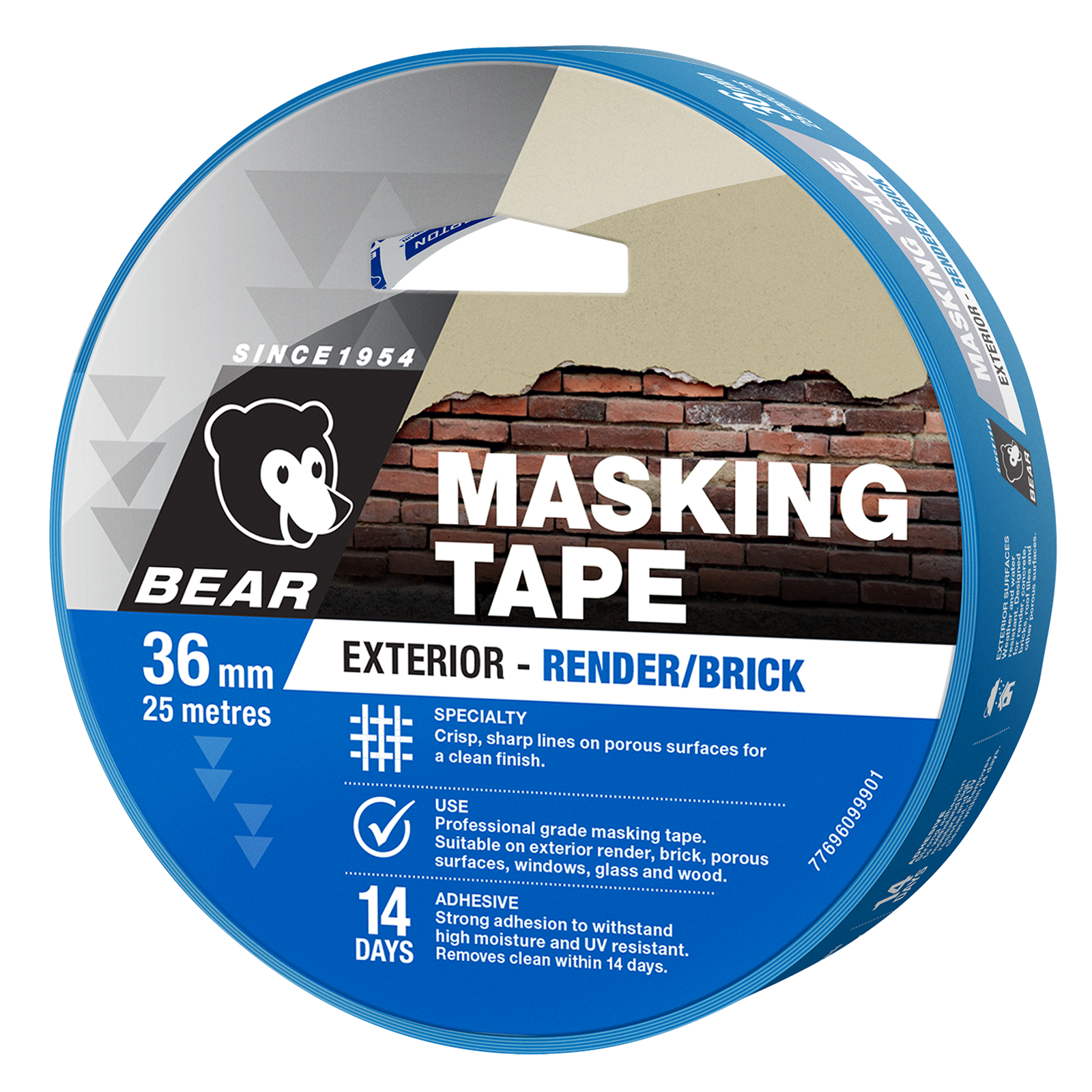 Bear 36mm x 25m Render Cloth Exterior Masking Tape - Image 1 of 1