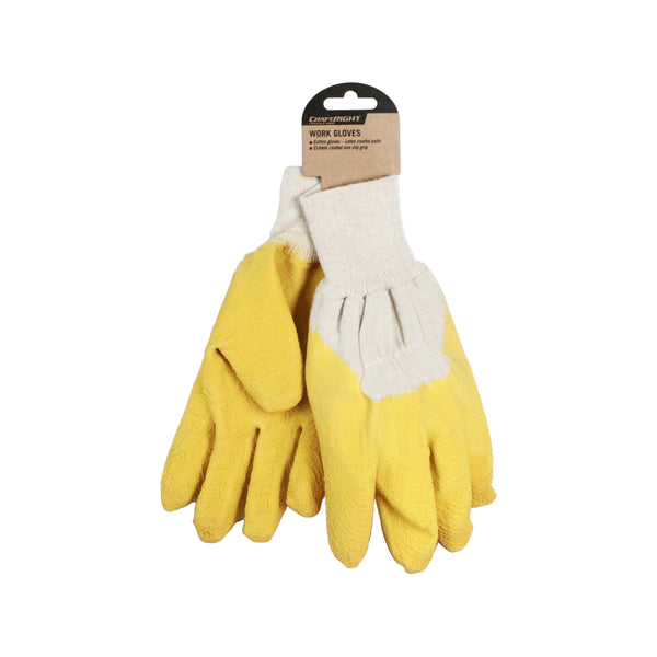 Craftright Cotton Latex Crinkle Grip Gloves