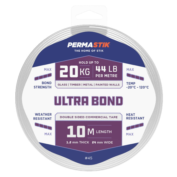 Permastik 10m x 24mm Ultra Bond Mounting Tape