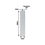 Adoored 73 x 73 x 360mm White Square Pine Furniture Leg - Image 2 of 8