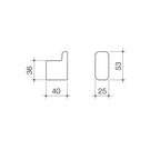 Caroma Luna Robe Hook - Image 2 of 2