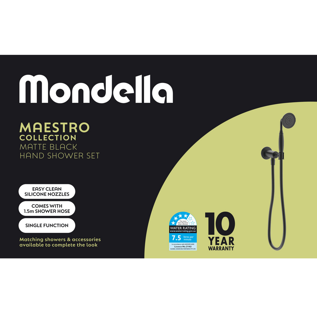 Mondella Chrome Maestro Hand Shower Set - Chrome - Image 2 of 8