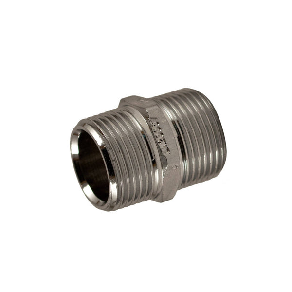 Brasshards 15mm Chrome Plated Brass Hex Nipple LF