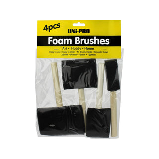 UNi-PRO 4 Piece Foam Brush Set