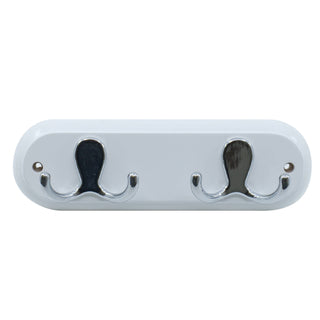 Adoored 2 Double Chrome Hook White Board Deco Hook Rack