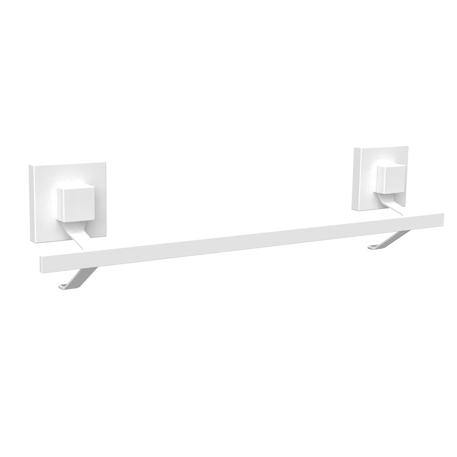 Fusion-Loc 40cm Matte White Style Suction Single Towel Rail - Image 1 of 4