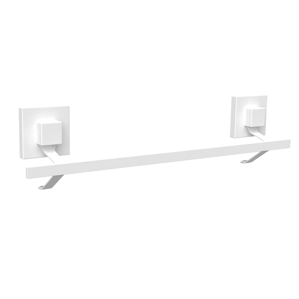 Fusion-Loc 40cm Matte White Style Suction Single Towel Rail