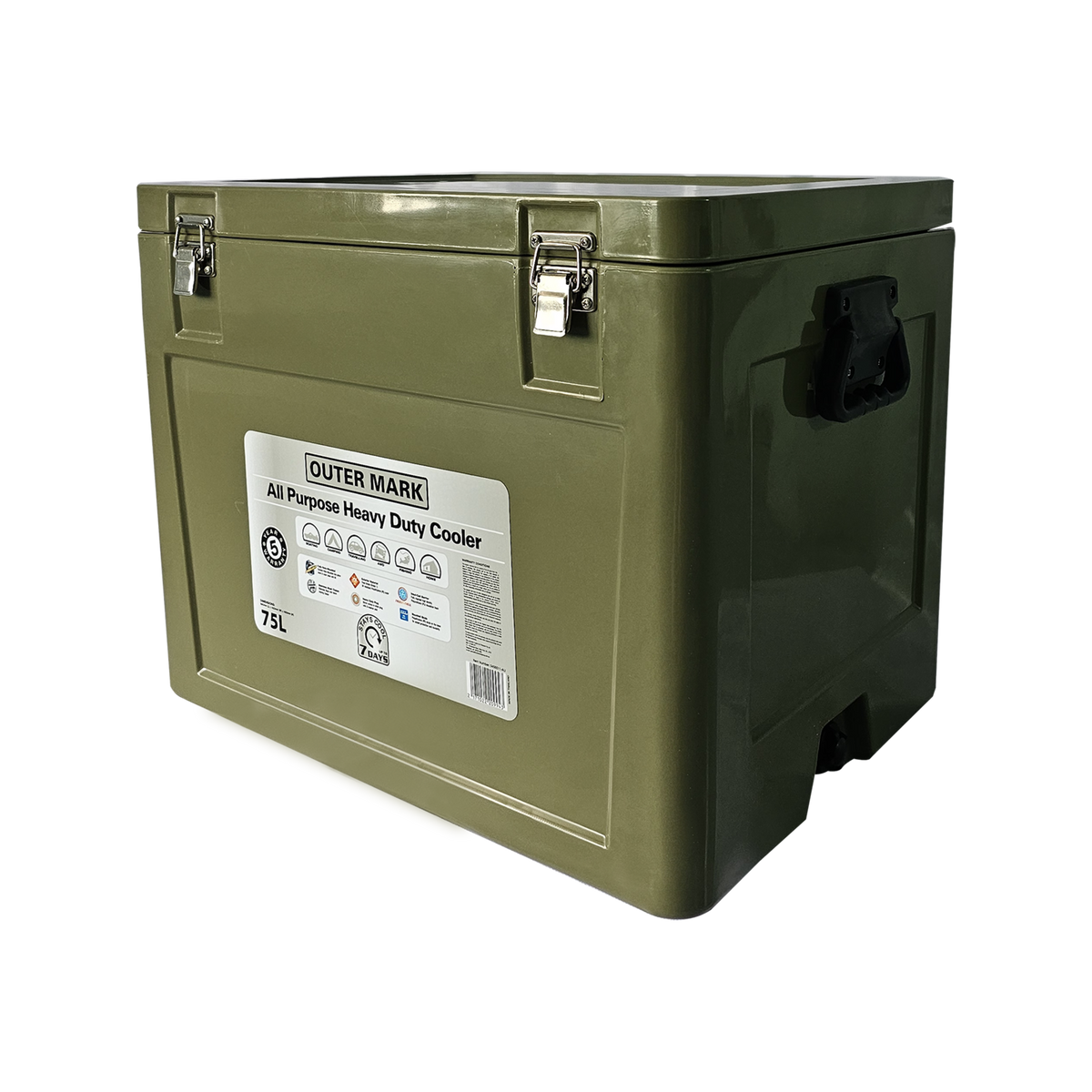 Outermark 75L Khaki Cooler Ice Box - Image 3 of 5