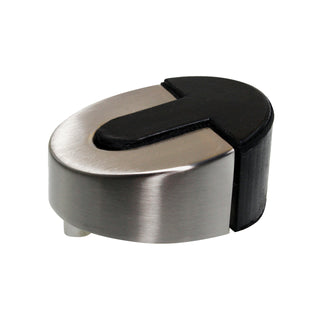 Adoored 45mm Satin Chrome Short Half Rubber Door Stop