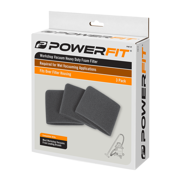PowerFit Heavy Duty Foam Filter - 3 Pack