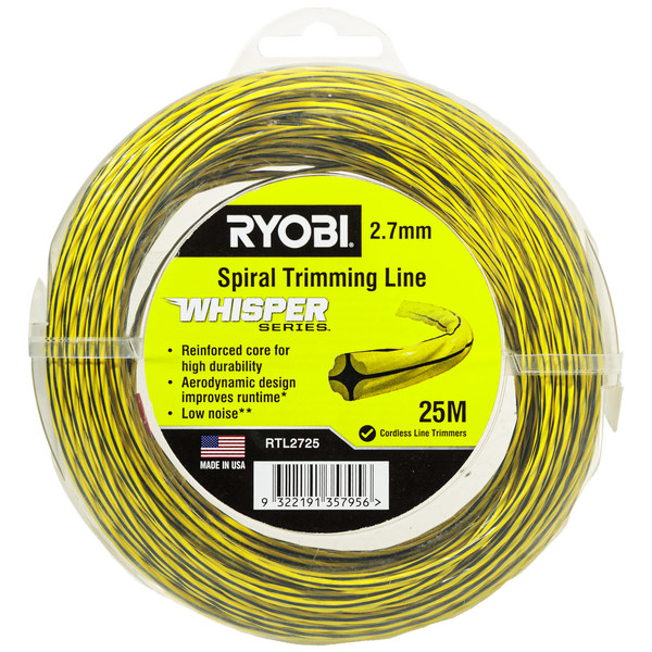 Ryobi 2.7mm x 25m Whisper Series Trimming Line
