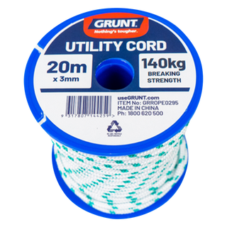 GRUNT 3mm x 20m Multi-Purpose Utility Cord