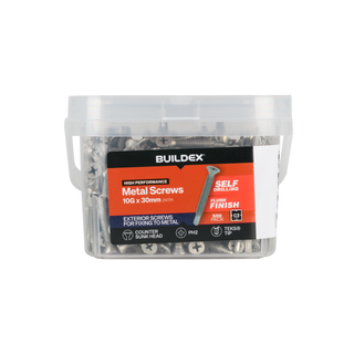 Buildex 10G x 30mm Class 3 Sheet Metal Screws - 500 Pack