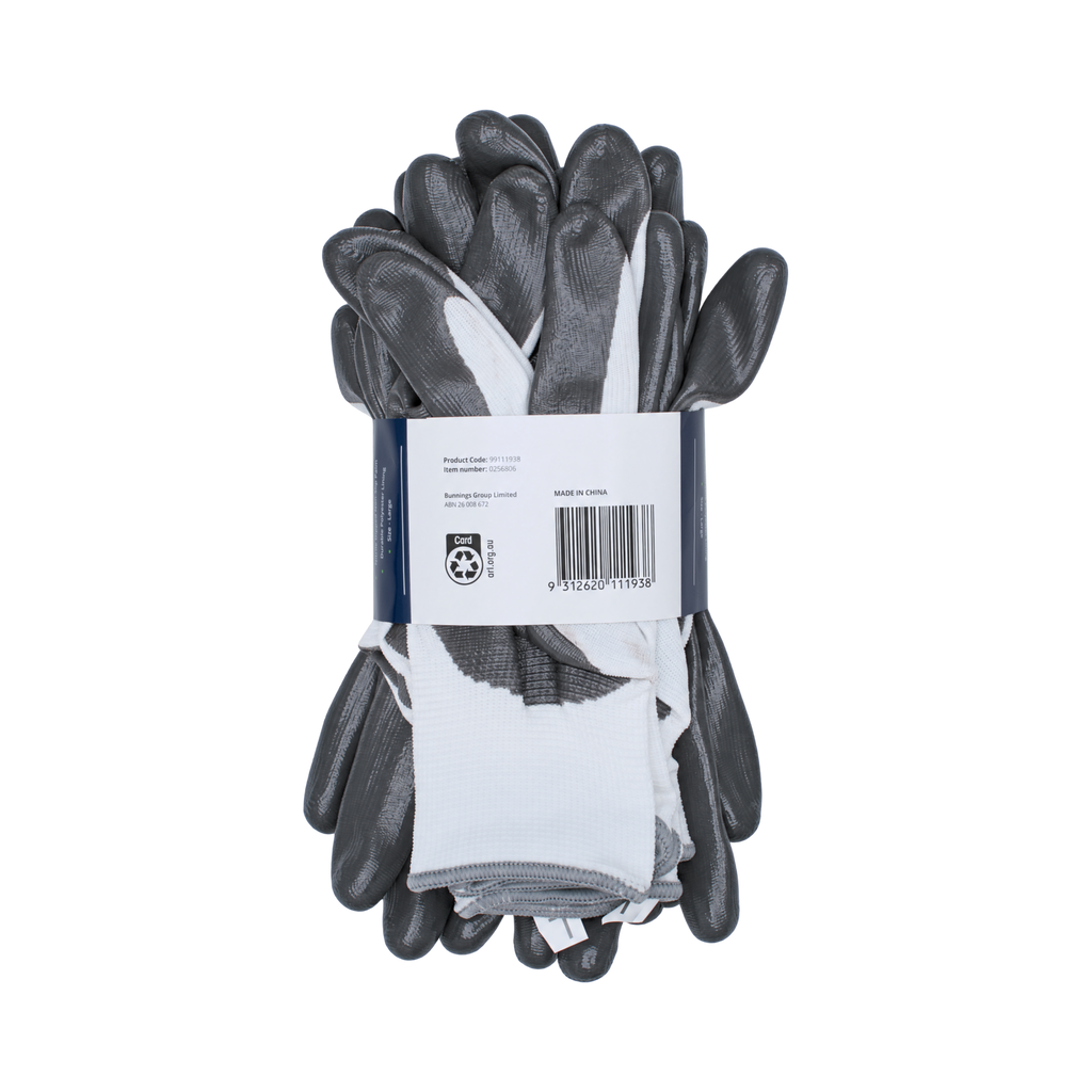Saxon Large Nitrile Dipped Garden Gloves - 6 Pack - Image 4 of 6