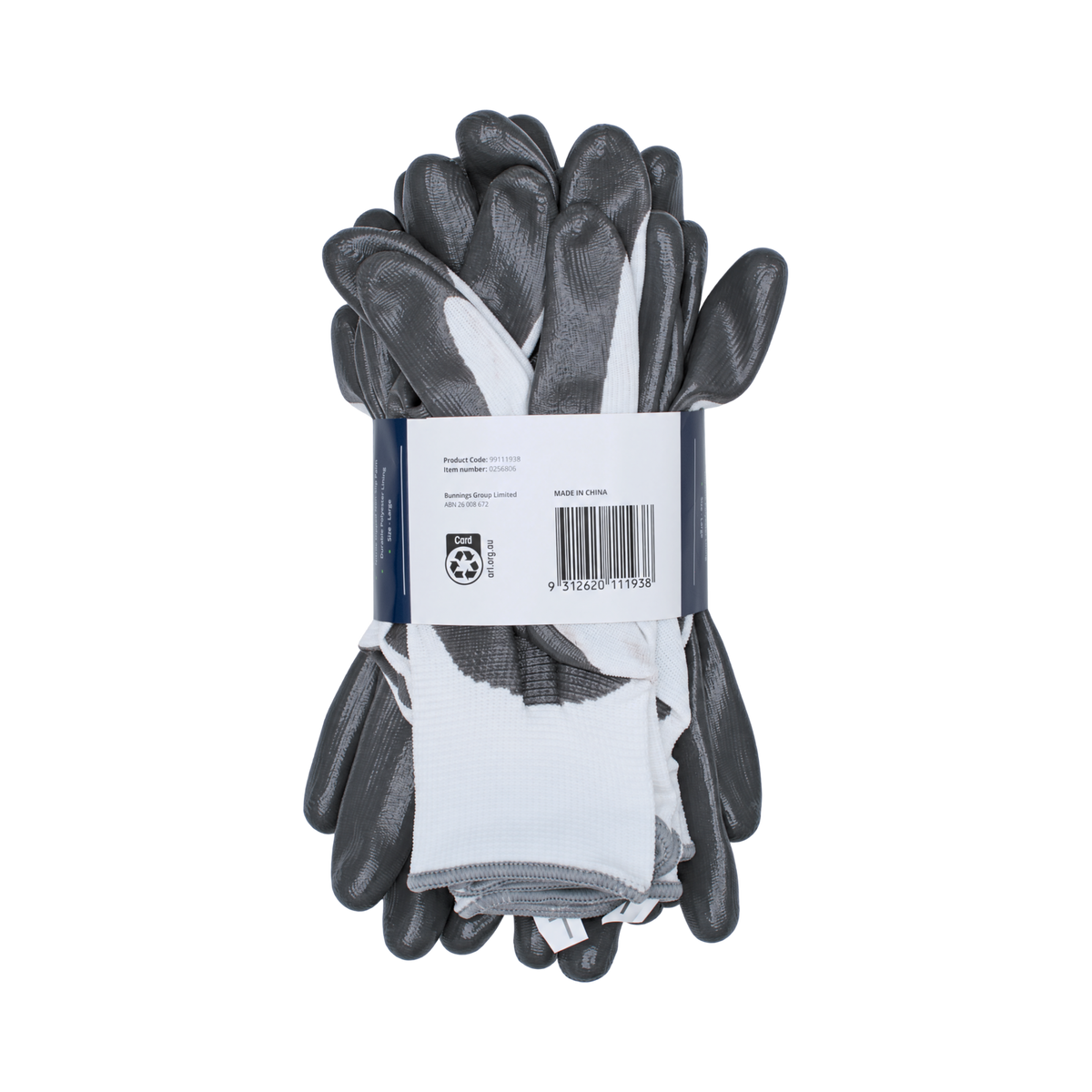 Saxon Large Nitrile Dipped Garden Gloves - 6 Pack - Image 4 of 6