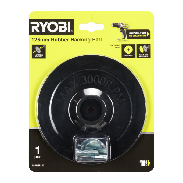 Ryobi 125mm Rubber Backing Pad