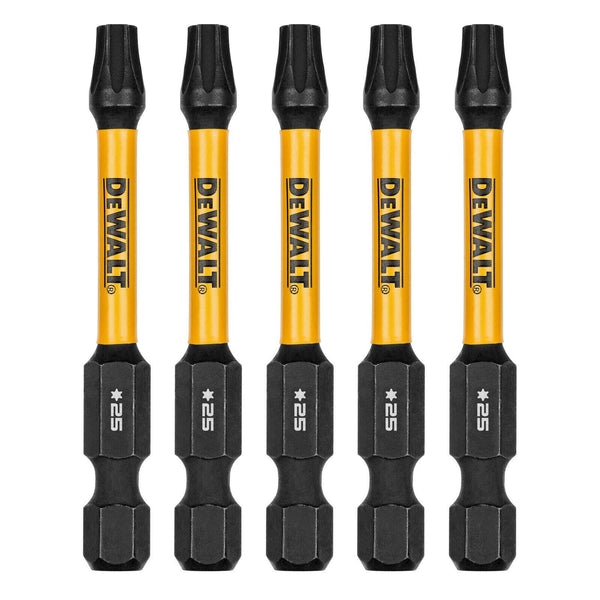 DeWALT FLEXTORQ 57mm TX25 Screwdriver Bit 5 Pack DWAF2TX25IR5
