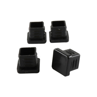 Surface Gard 16mm Black Square Plastic Internal Chair Tip - 4 Pack