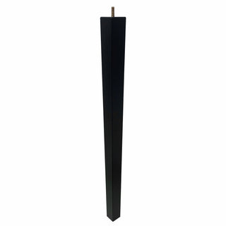 Adoored 53 - 40 x 730mm Black Pine Tapered Square Furniture Leg