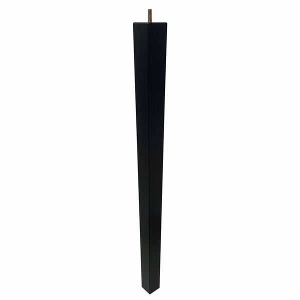 Adoored 53 - 40 x 730mm Black Pine Tapered Square Furniture Leg