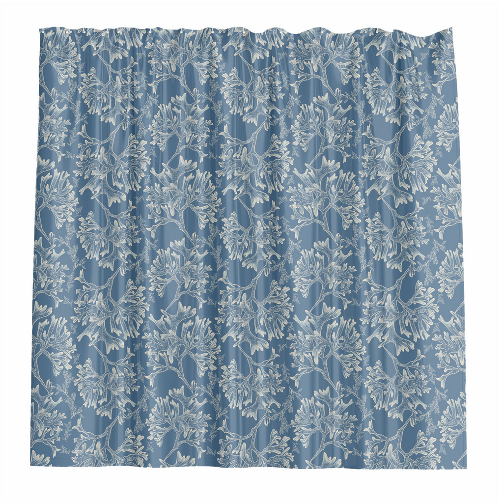Barelli 180 x 180cm Coral Blue Polyester Shower Curtain - Image 1 of 2