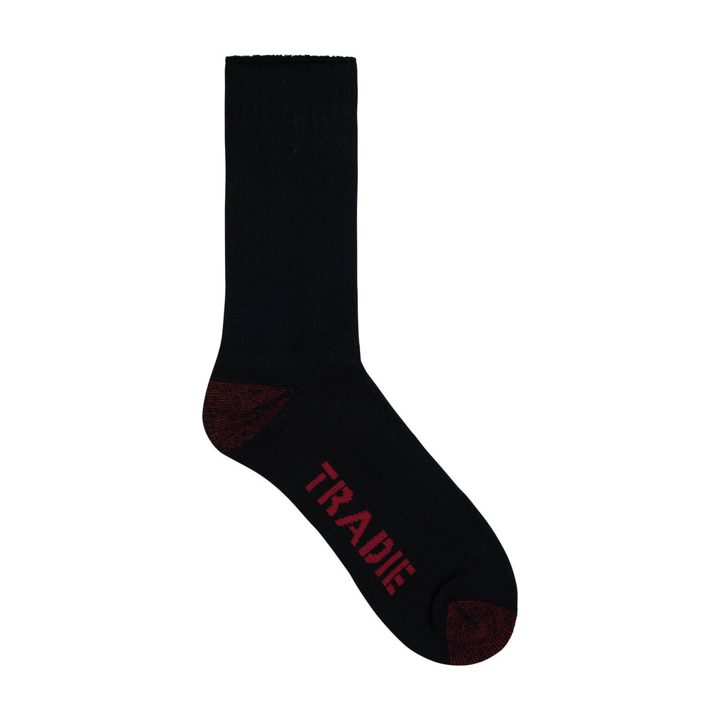 Tradie Men's Black Heavy Duty Work Crew Socks 3 Pack Size 7-10 - Image 13 of 15