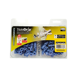 Cobra 5.0mm 172KE Triple Grip Anchor Screws - 70 Pack