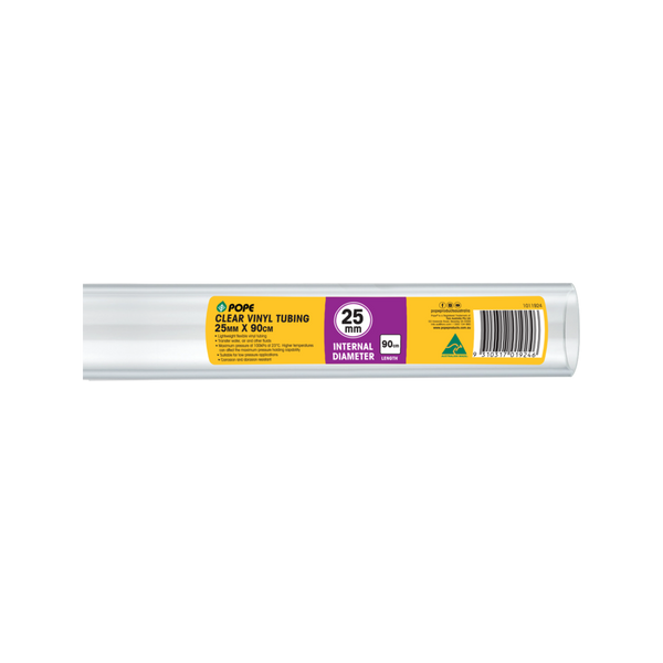 Pope 25mm x 90cm Clear Vinyl Tubing