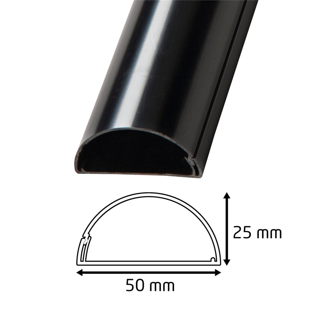 D-Line 50 x 25mm 1m TV Wall Drop Adhesive Cable Management Cover - White - Image 11 of 19