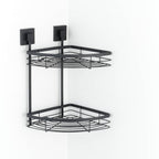 Fusion-Loc 26kg Black Matte Suction Double Corner Shower Caddy - Image 3 of 5