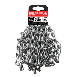 Pinnacle 2.5mm x 2.5m Zinc Plated Double Jack Chain