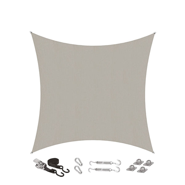Coolaroo 5.4 x 5.4m Square Shell Commercial Grade Shade Sail kit