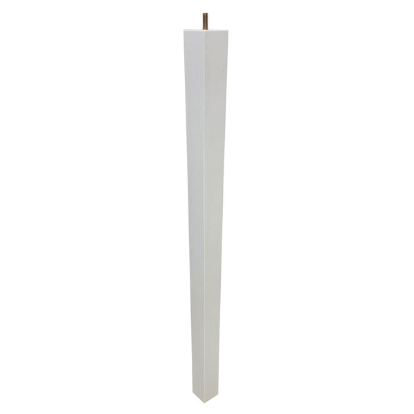 Adoored 53 - 40 x 730mm White Square Tapered Pine Furniture Leg