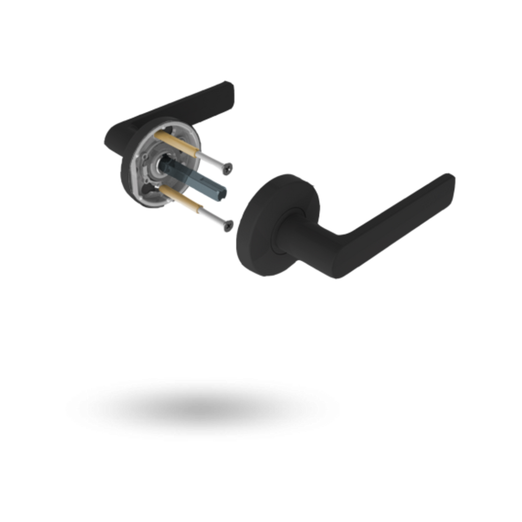 Lockwood Nero Matt Black Velocity L3 Privacy Lever Set - Image 2 of 3