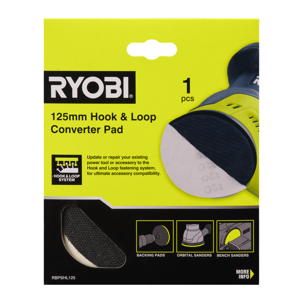 Ryobi 125mm Hook & Loop Converter Pad