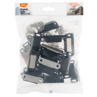 Taskmaster 48mm Black Magnetic Catch - 20 Pack