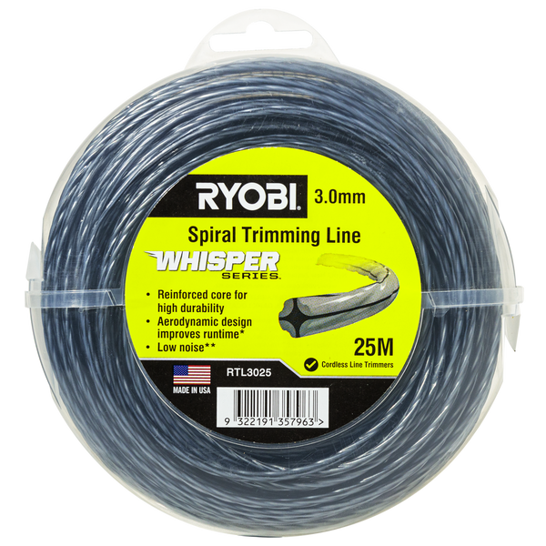 Ryobi 3mm x 25m Whisper Series Trimming Line